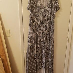Lane Bryant Black & White Maxi Dress